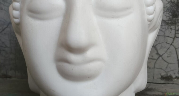 Buddha plastic pot (white)